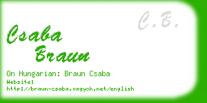 csaba braun business card